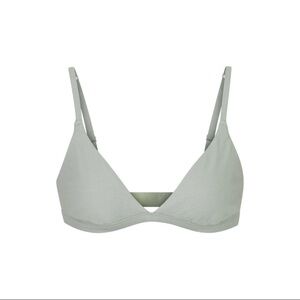 SKIMS COTTON JERSEY TRIANGLE BRALETTE NWT MINERAL💚